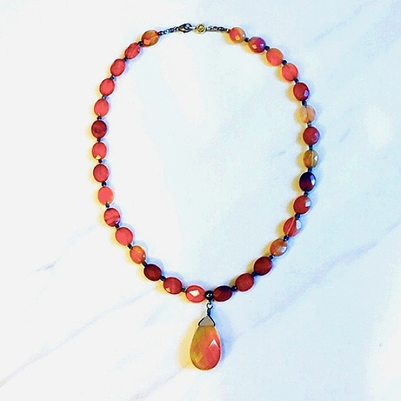 📌Sold locally📌Citrine & carnelian necklace - Picture 2 of 5